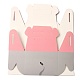 紙カップケーキボックス  ポータブルギフトボックス  結婚式のキャンディーボックス用  動物の柄の四角  象模様  8.5x11.5x15cm CON-I009-14B-3