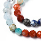 Naturelles et synthétiques mélangées perles de pierres précieuses brins G-D080-A01-01-06-3
