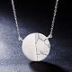 Shegrace splendida collana con ciondolo a semicerchio e marmo in argento sterling 925 JN474A-3