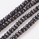 Chapelets de perles en spinelle noir naturel G-F568-096-A-1