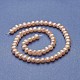 Fili di perle di perle d'acqua dolce coltivate naturali PEAR-P060-07-01-2