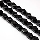 Natural Obsidian Faceted Rhombus Beads Strands G-L235A-05-1