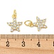 Покрытие стойки латунь микропаве прозрачные подвески из кубического циркония KK-B093-12B-G-3