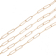 CHGCRAFT 4Pcs 17~19inch Brass Paperclip Chain Necklace Real 18K Gold Plated Oval Choker Necklace Makings with Lobster Claw Clasps for Women Girls MAK-CA0001-01G-1