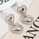 Серьги-гвоздики в форме сердца из нержавеющей стали 304 CY2575-2-1