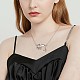 Rhodium Plated 925 Sterling Silver Cat On Branch Pendant Necklace for Women JN1046A-7