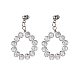 Boucles d'oreilles pendantes en perles de verre mariées et bracelet multi-rangs SJEW-JS01257-6