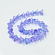 Transparent perles de verre brin GLAA-K002-02H-8