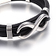 Bracelets de cordon en cuir BJEW-E352-15P-2