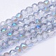 Chapelets de perles en verre transparent électrolytique EGLA-E047-E01-1