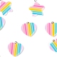 20 ciondoli in resina arcobaleno in stile 2 pezzi CRES-LS0001-04-4