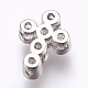 Perles de zircone cubique micro pave en Laiton ZIRC-E152-07P-RS-2