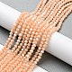 Brins de perles de verre galvanisées de couleur unie opaque GLAA-F029-P4mm-C06-4