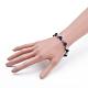 Natural Lava Rock Beads Stretch Bracelets BJEW-JB03261-04-3