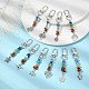 Natural & Synthetic Chip Bead with Tibetan Style Alloy Charms Pendants Decorations HJEW-JM01448-2