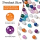 80шт 8 цвета круглые бусины из смолы с имитацией кошачьего глаза RESI-YW0001-81-2