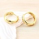 Латунные серьги-кольца из прозрачного кубического циркония EJEW-Z121-01G-3