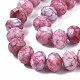 Opaque Baking Painted Glass Beads Strands EGLA-N006-009B-A14-2