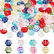 SUPERFINDINGS 120Pcs 8 Colors Transparent Glass Cat Paw Print Loose Beads Spray Painted Crystal Glass Animal Bear Footprint Spacer Beads Charms 13.5x15mm for Jewelry Crafts Making GLAA-FH0001-46-1