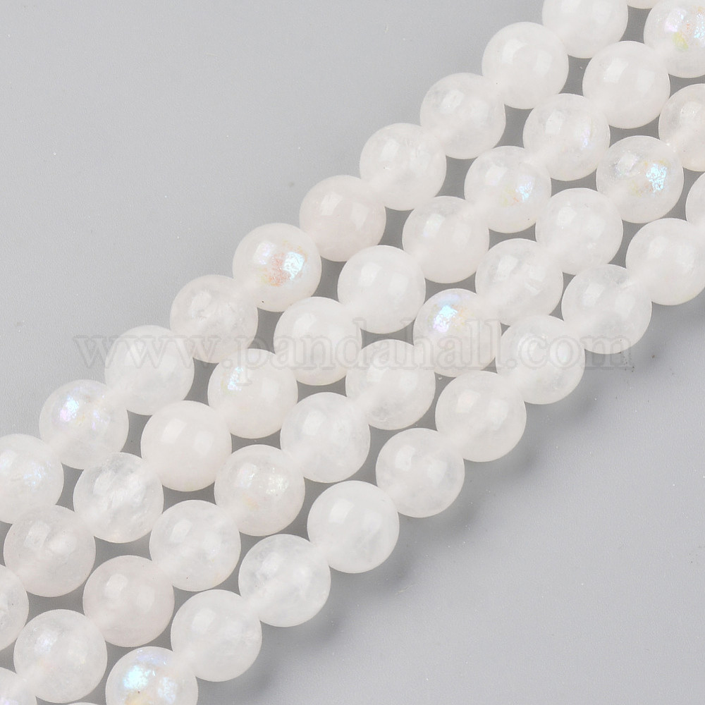 Perles Gemme De Lune Blanche Facettées - Tranches 9-14mm - 108 Carats (8 Brins) - NEUF Sans Boîte