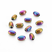 Rack Plating Rainbow Color Alloy Beads PALLOY-S180-366