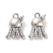 Латунные микропаве прозрачные кубические циркониевые подвески KK-C054-07P