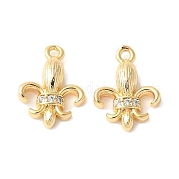 Латунные микропаве прозрачные подвески с фианитом KK-U064-10G