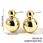 Геометрические блестящие пластиковые серьги-гвоздики FD4896-18