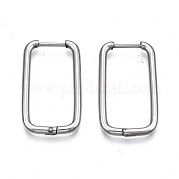 Серьги-кольца Huggie Hoop из нержавеющей стали 201 STAS-S103B-32P