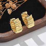 Серьги-кольца из латуни для женщин EJEW-Q770-20G