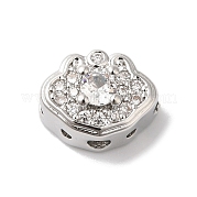 Латунные микропаве из прозрачного кубического циркония KK-G503-10P