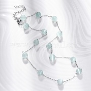 Круглые бусины кошачий глаз из нержавеющей стали 304 NJEW-C073-01P-05