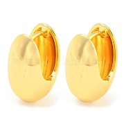 Овальные серьги-кольца из латуни с покрытием стойки EJEW-A028-34G
