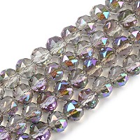 Прозрачные стеклянные бусины гальваническим пряди&nbsp;EGLA-N002-34C-C20