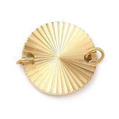 Conectores de acero inoxidable 304 con revestimiento iónico (IP), con anillos de salto abiertos, enlaces redondos planos, real 14k chapado en oro, 12x1mm, agujero: 1.2 mm