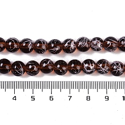 Строковые прозрачные стеклянные бусины в нитях&nbsp;GLAD-Q012-8mm-21