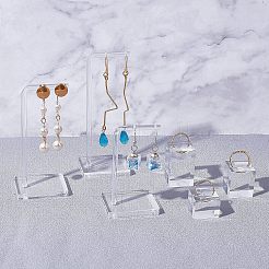 Прозрачные акриловые стойки для серег&nbsp;EDIS-WH0007-01