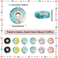 6 нить 6 цвета краски для выпечки синтетические бирюзовые бусины нити&nbsp;G-SC0003-30B