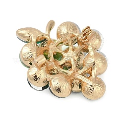 Броши из цинкового сплава со стразами в виде фруктов для одежды-рюкзака JEWB-R068-02C-G