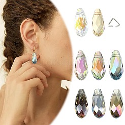 80 Stück 8 Farben galvanisieren transparente Glasperlen&nbsp;EGLA-FS0002-65