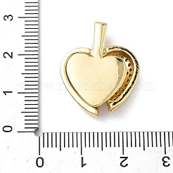 Pendentifs ouvrants en laiton micro pavé de zircones cubiques&nbsp;KK-Z143-04G-01