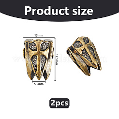 2 perlina europea in ottone&nbsp;KK-DC0005-18AG