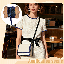 Garniture en perles de verre faites à la main de 2.5 mètre pour la décoration de vêtements&nbsp;OCOR-FG0003-25B