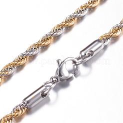 Ожерелья из цепочек-веревок из нержавеющей стали 304 NJEW-P047-39