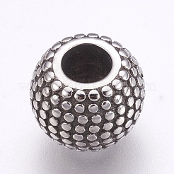 Европейские бусины из нержавеющей стали 304&nbsp;STAS-O097-119AS