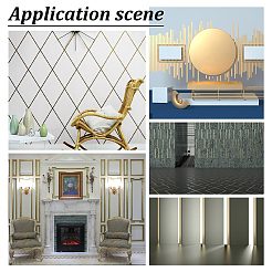 Самоклеящаяся отделка из нержавеющей стали 201 с зеркальным эффектом STAS-WH0033-51B-RG