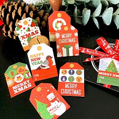 Étiquettes en papier thème noël&nbsp;CDIS-H003-05