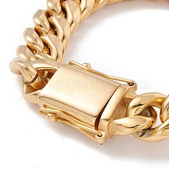 Ионное покрытие (ip) 304 нержавеющая сталь панцирный браслет цепи с застежкой череп из горного хрусталя для женщин BJEW-E107-09G