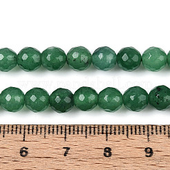 Окрашенные природные белый нефрит бисер пряди G-T139-6mm-60-19