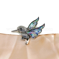 Броши из сплава смолы в форме колибри&nbsp;PW-WG7E7C1-01-1
